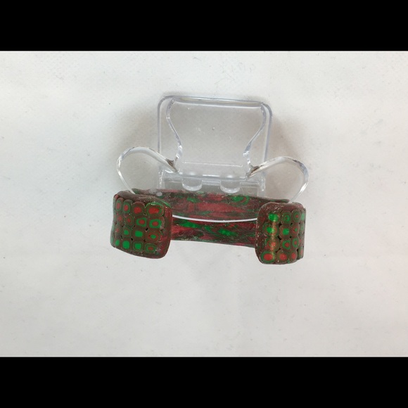 Handmade Polymer Clay Bracelet, Handmade Jewelry, Bangle Bracelet - Picture 8 of 8